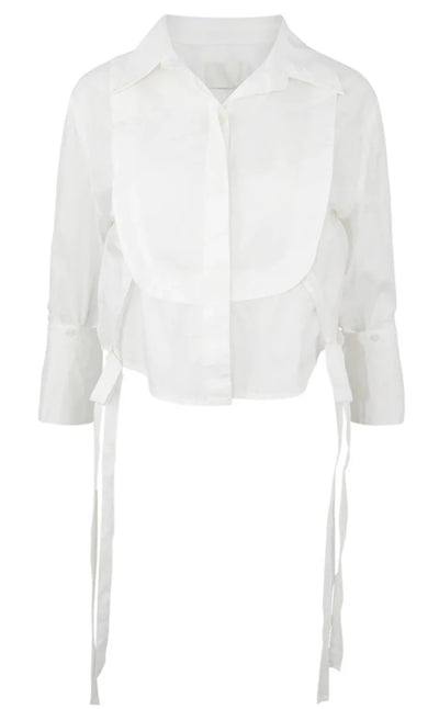 Virginia Tuxedo Bib Shirt - Optic White