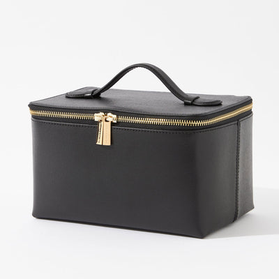 No. 41 The Large Vanity Case - Black Saffiano Leather
