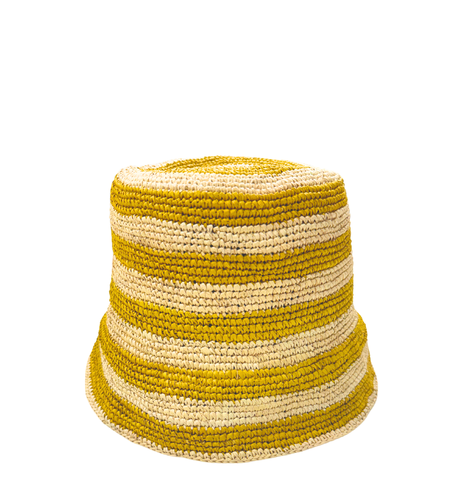Crochet Bucket Hat - Yellow