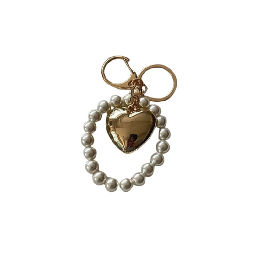 Heart Keychain - Gold