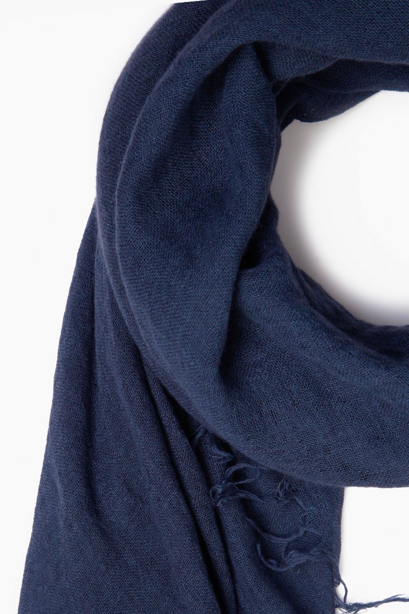Cashmere & Silk Scarf - Medieval Blue