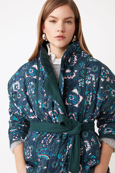 Ello Reversible Quilted Coat - Sapin