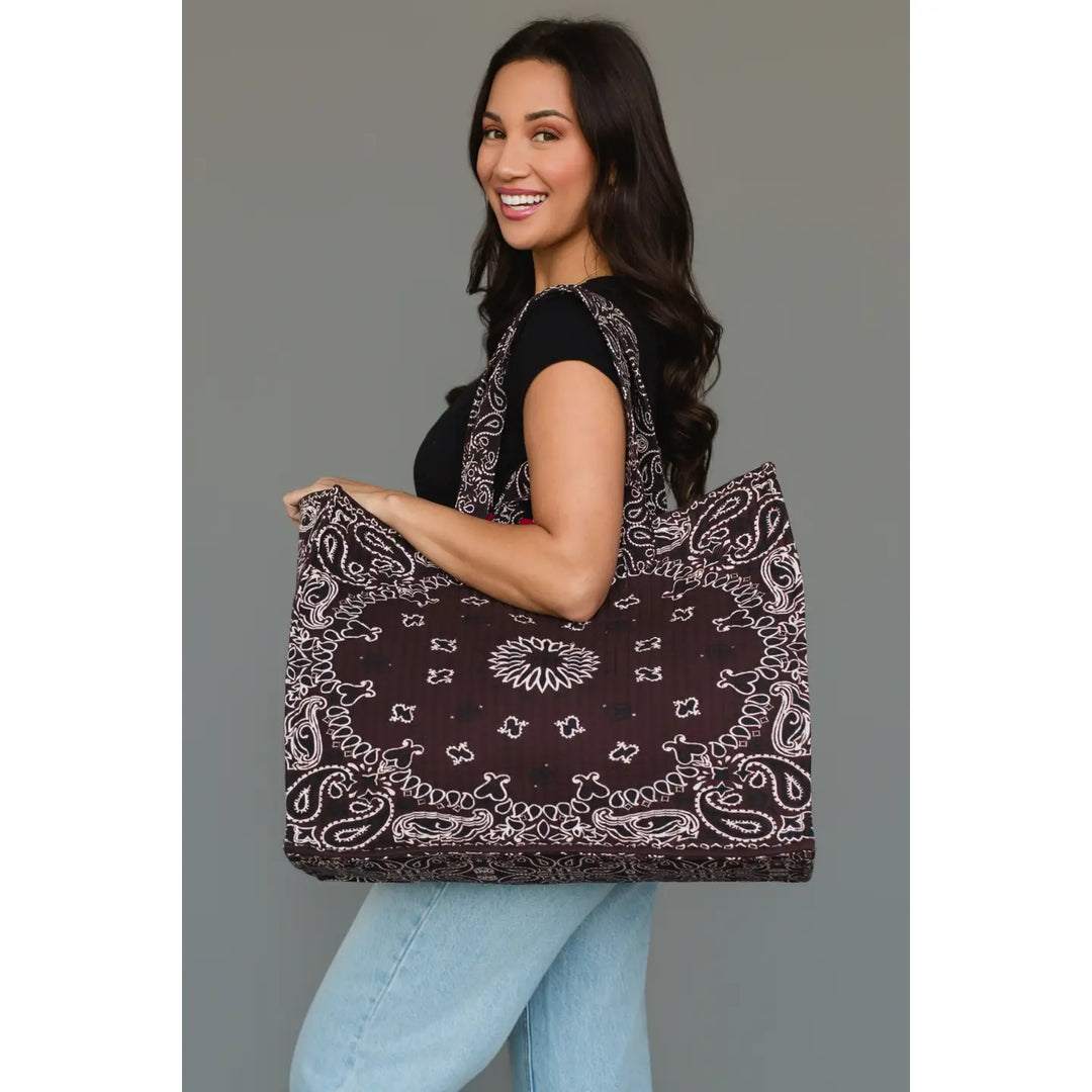 Bandana Tote - Espresso