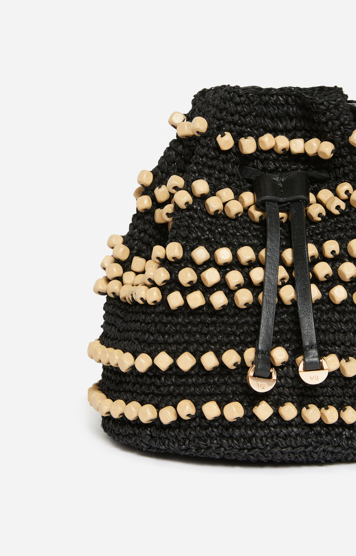 Paper And Wooden Bucket Bag