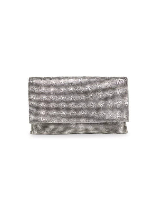 Gemma Fine Crystal Clutch - Pewter