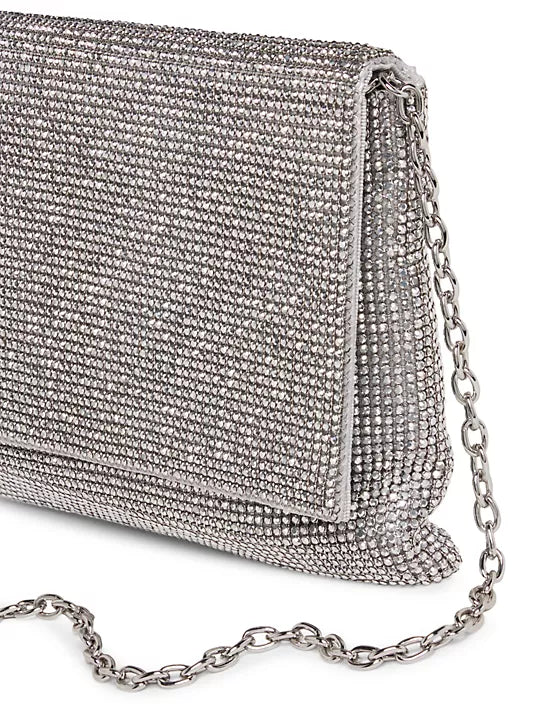 Gemma Fine Crystal Clutch - Pewter