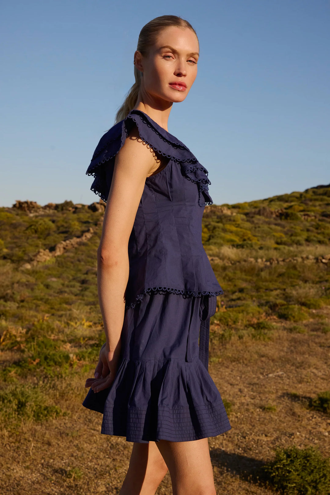 Athena Top- Tisbury Navy