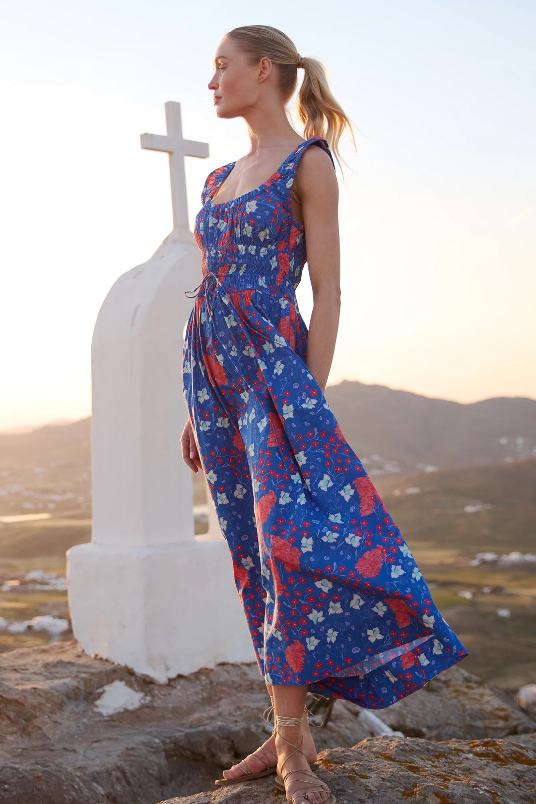 Harper Dress- Fleur Blue