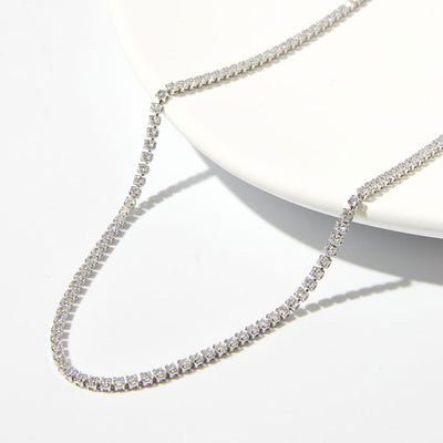3mm Silver Tennis Necklace