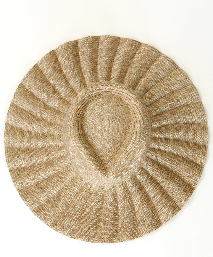 Wavy Wide Brim Straw Hat