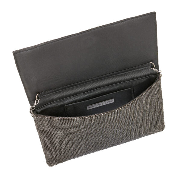 Gemma Fine Crystal Clutch - Black