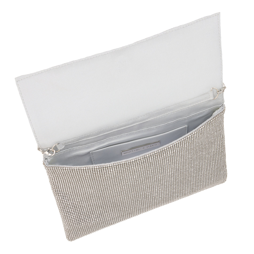 Gemma Fine Crystal Clutch - Pewter