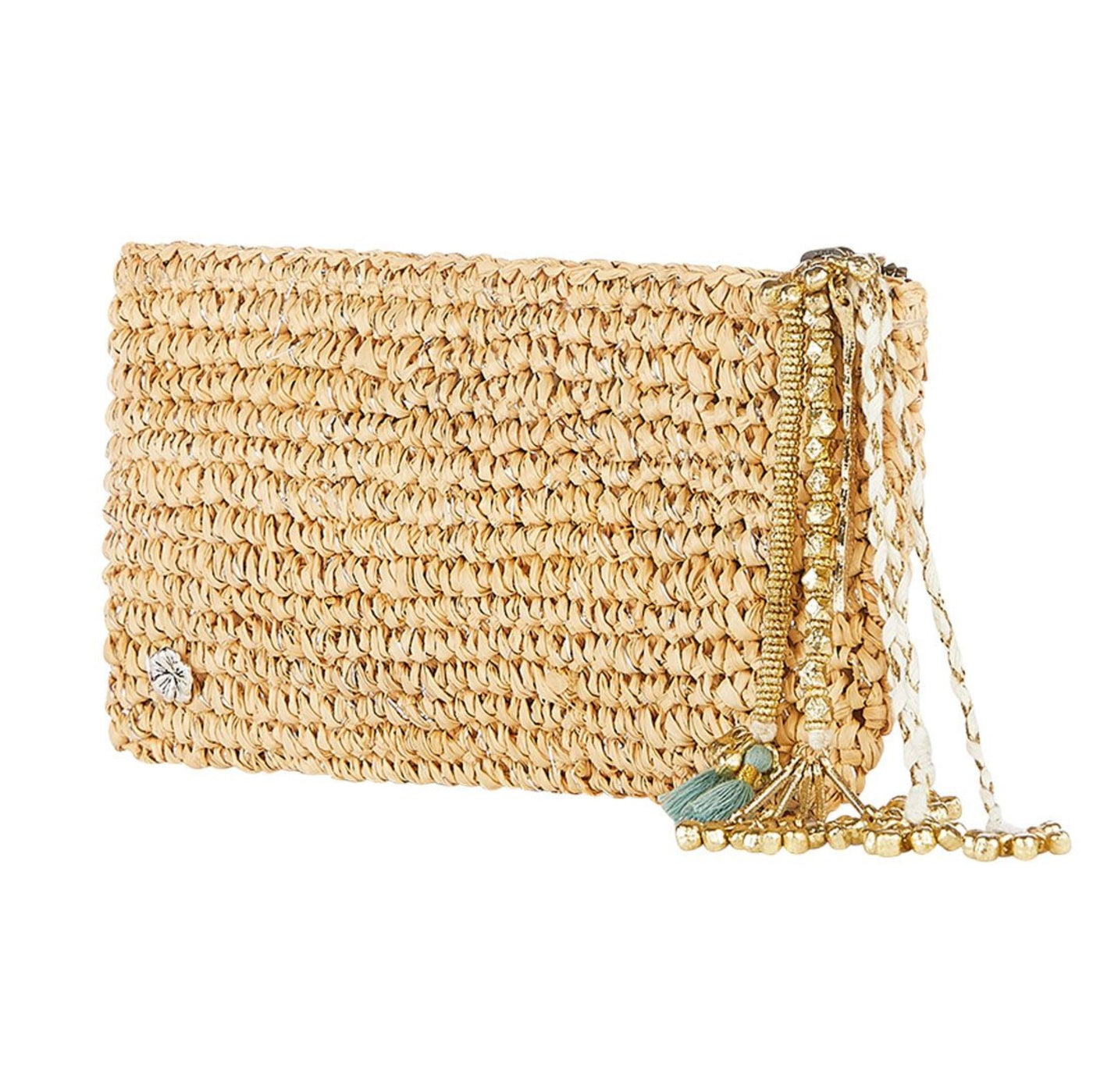 Sunshine Clutch - Natural/Gold