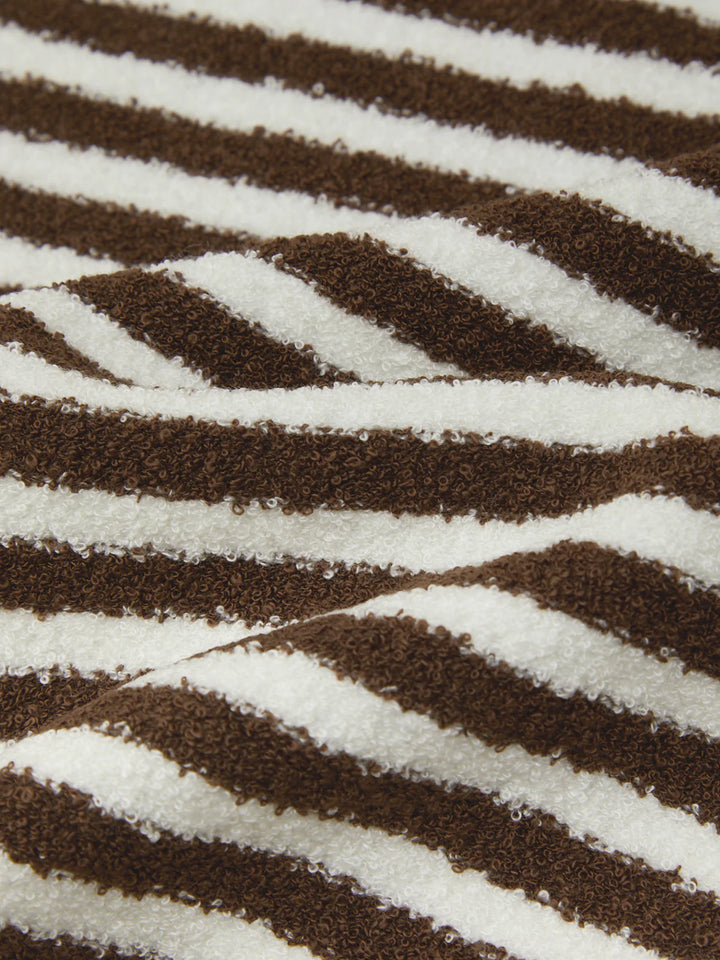 Alessia Teddy Stripe Crew Neck Tank - Shaved Chocolate Combo