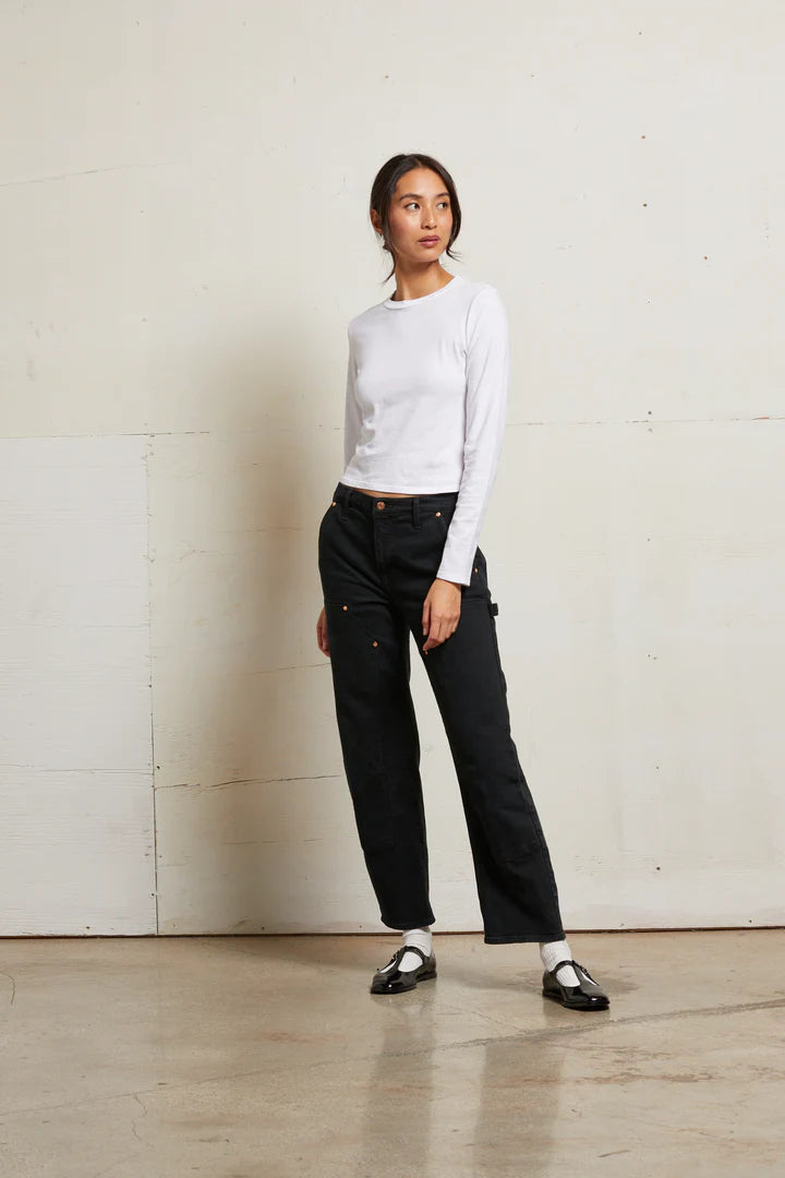 Jamie Recycled Cotton Crew - White