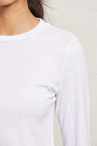 Jamie Recycled Cotton Crew - White
