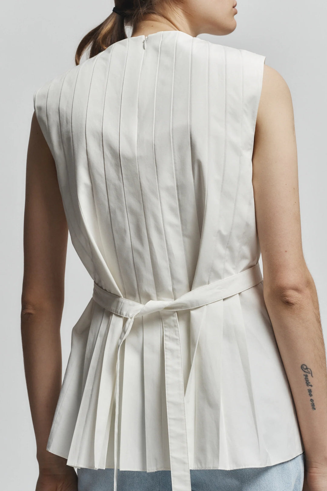 Kallie Pleated Top - Ivory