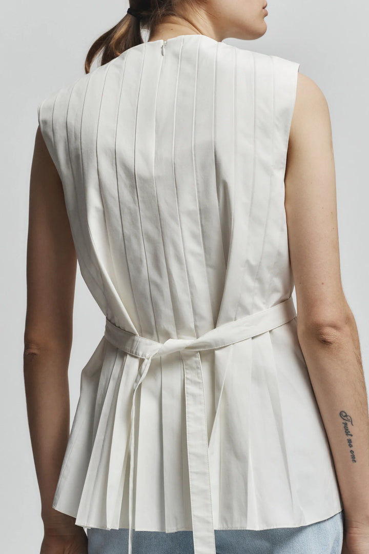 Kallie Pleated Top - Ivory