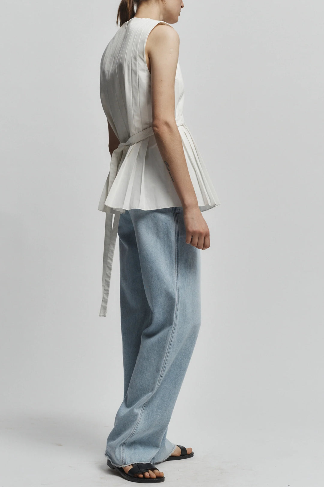 Kallie Pleated Top - Ivory