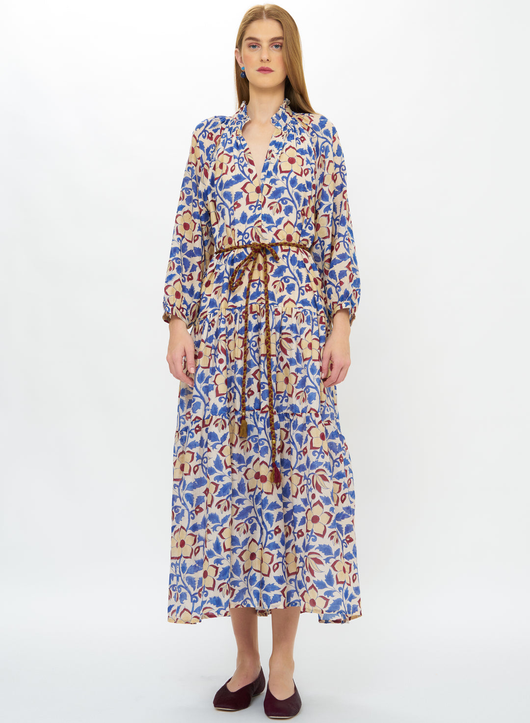 Cuff Sleeve Maxi - Kildare Blue
