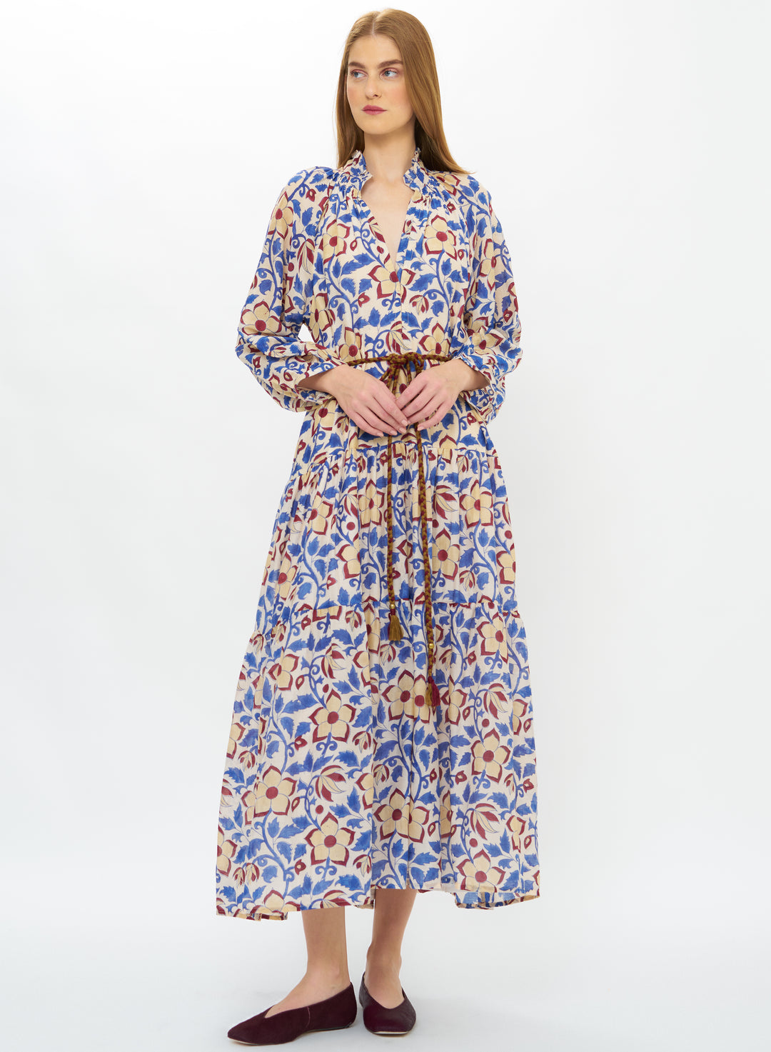 Cuff Sleeve Maxi - Kildare Blue