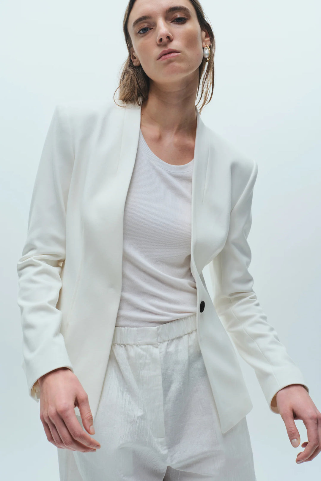 Aria Tailored Blazer - White