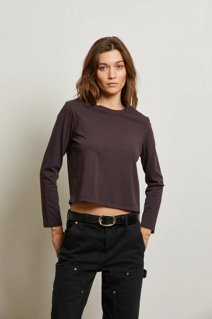 Bruce Cotton Bracelet Sleeve Tee - Cocoa