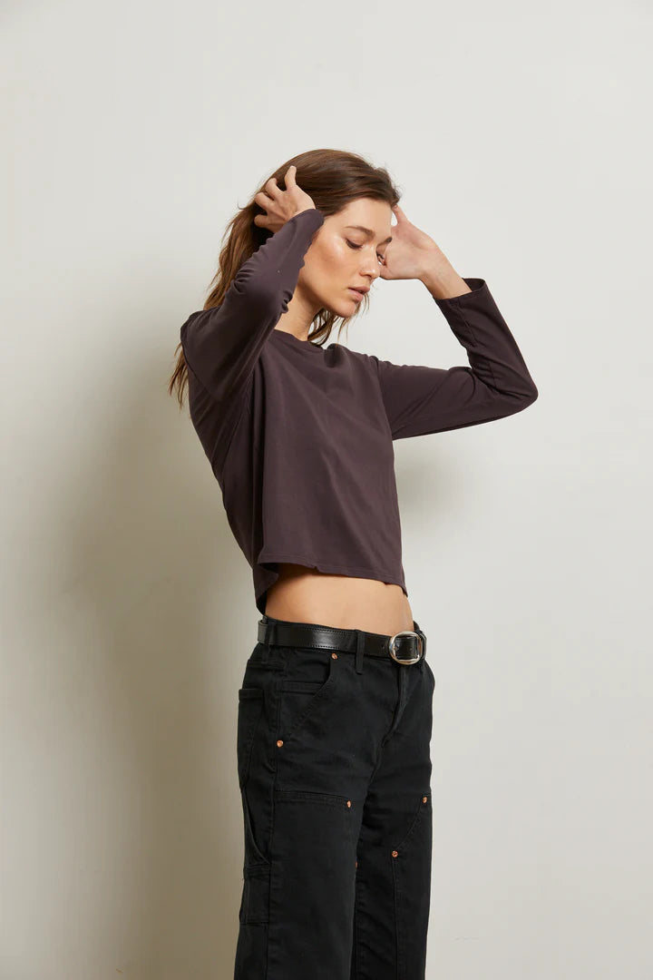 Bruce Cotton Bracelet Sleeve Tee - Cocoa