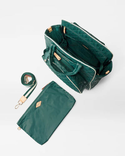 Pickleball Tote - Emerald/Ecru