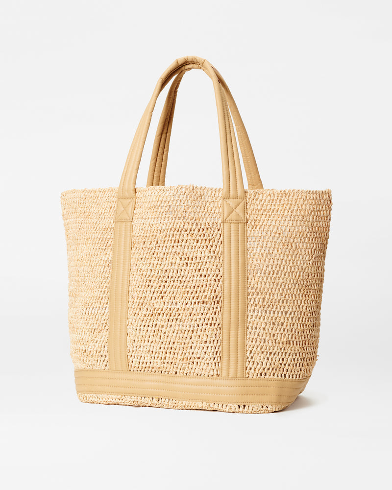 Large Raffia Tote - Camel
