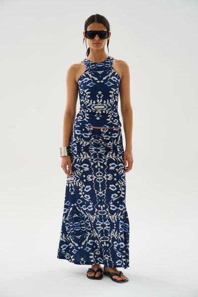 Ensenada Meg Midi Skirt - Marine