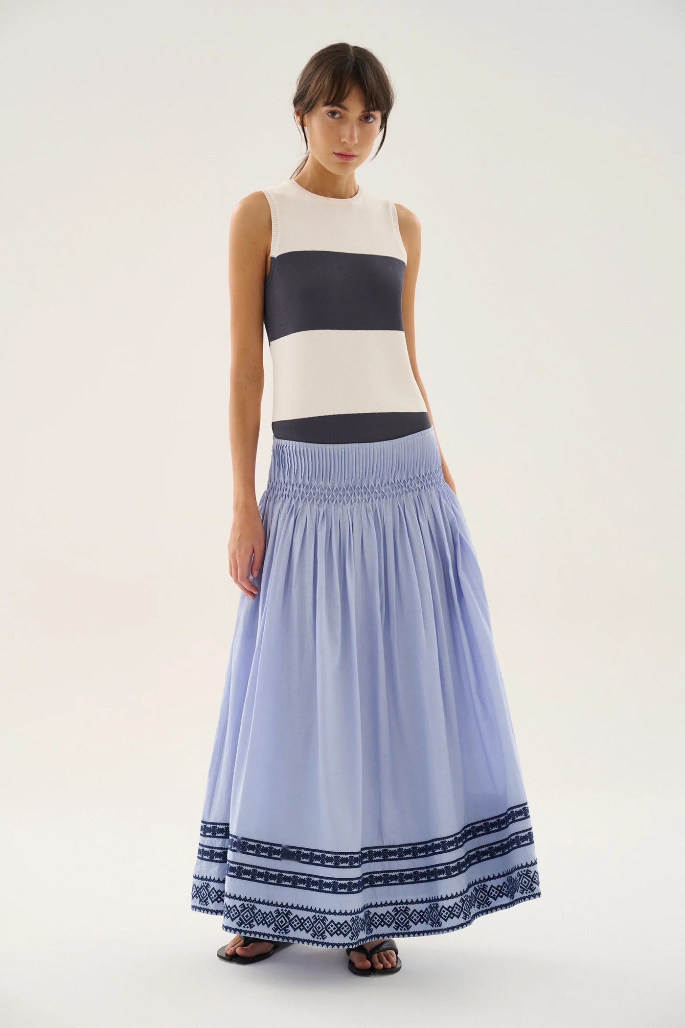 Roca Rocio Midi Skirt - Blue Lavander