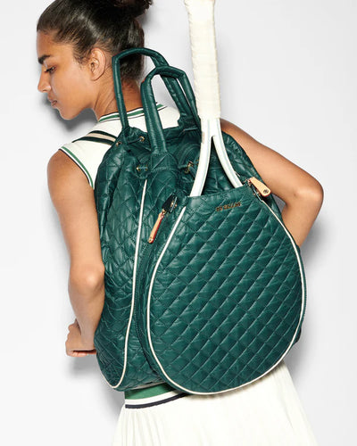 Doubles Tennis Convertible Backpack - Emerald/Ecru