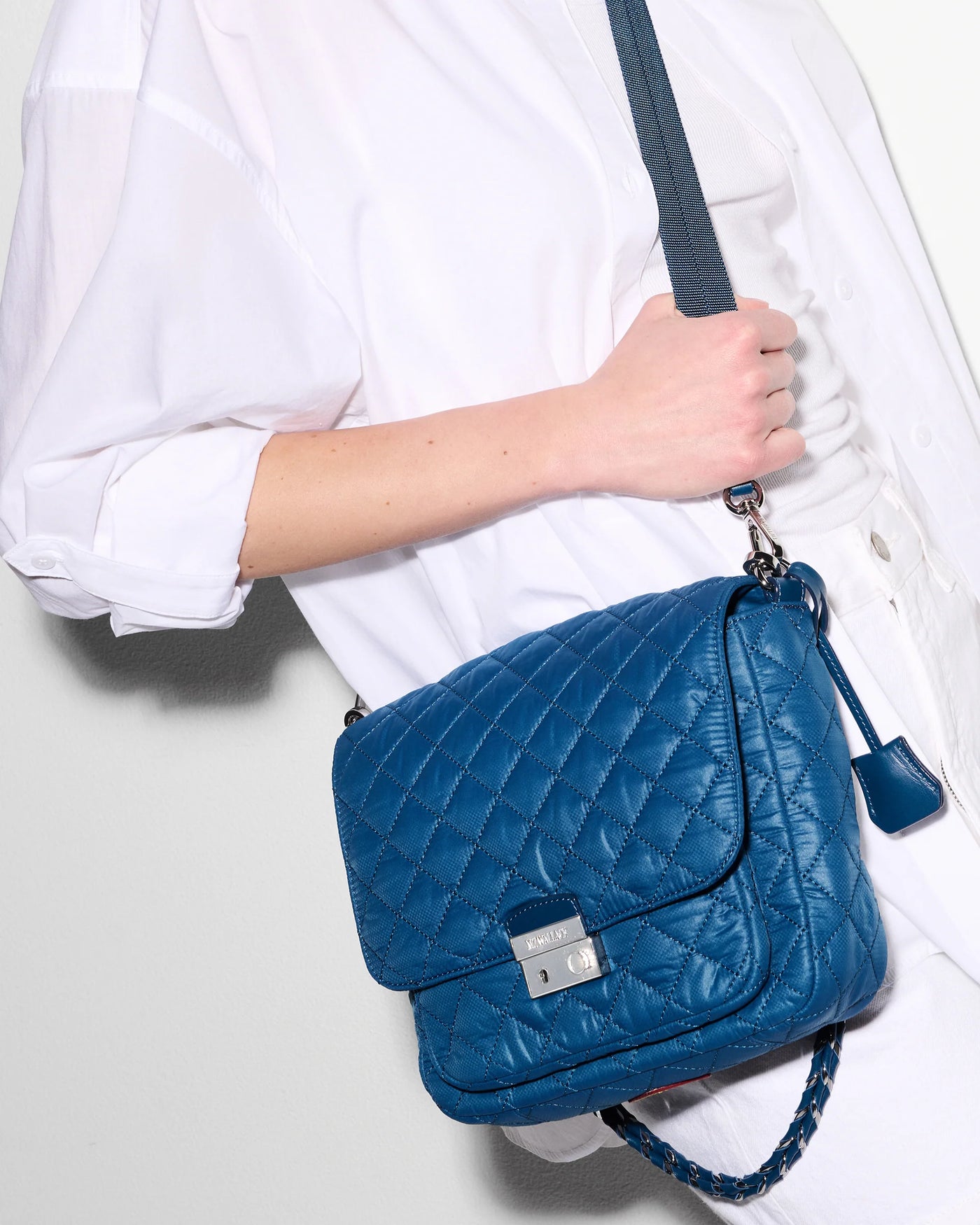 Medium Crosby Lock Crossbody - French Blue