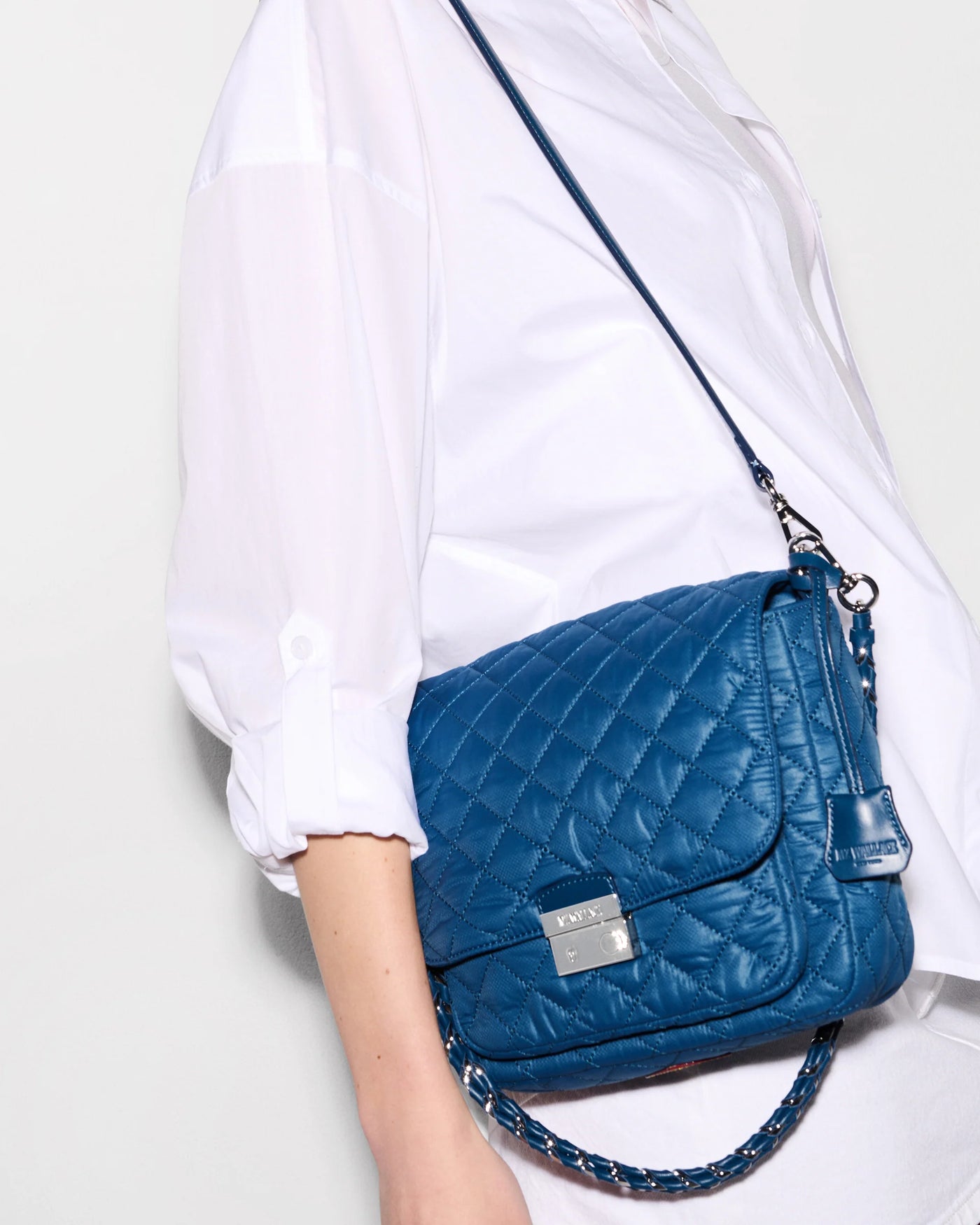 Medium Crosby Lock Crossbody - French Blue
