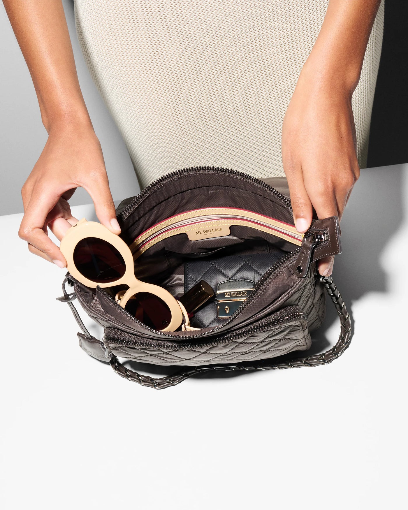 Medium Crosby Lock Crossbody - Espresso