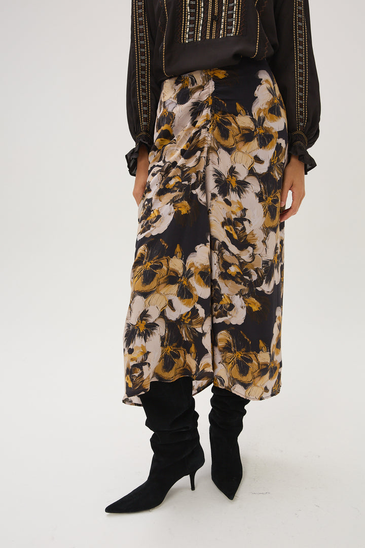 Caroll Bonny Long Skirt- Brown