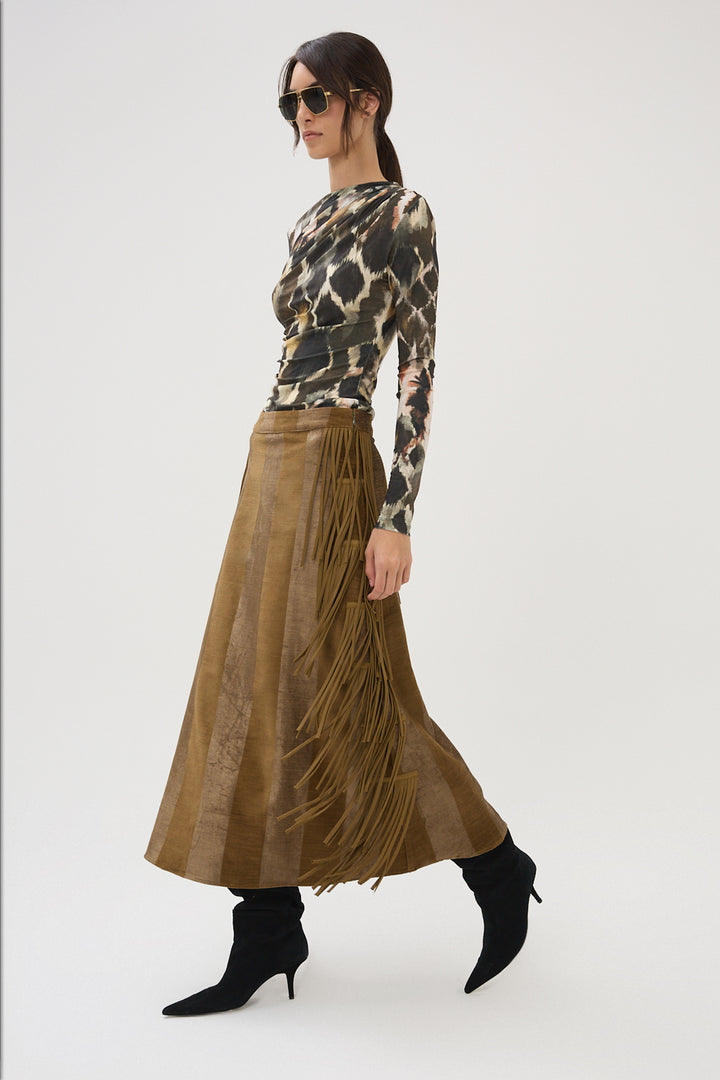 Kurt Sage Midi Skirt - Army