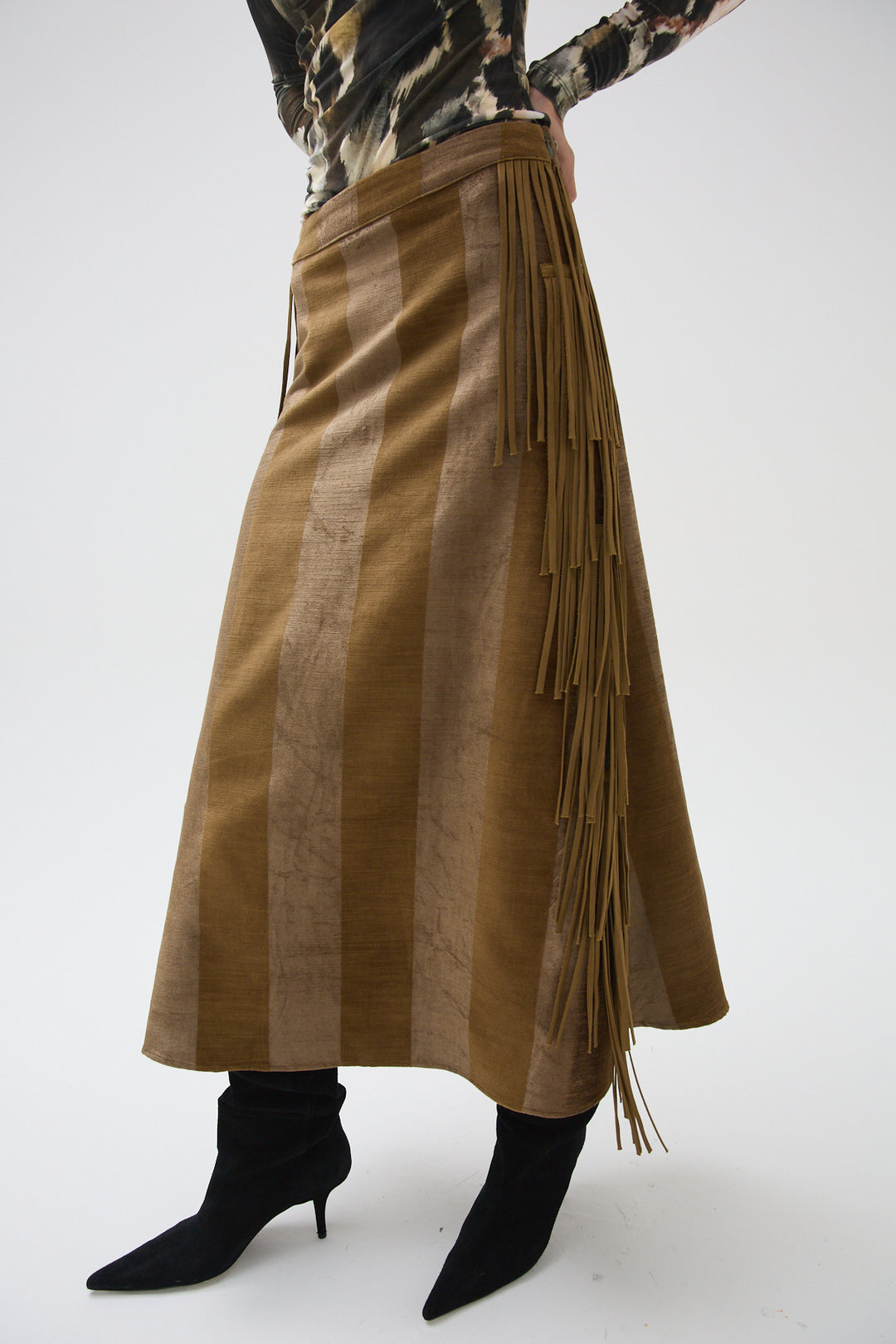 Kurt Sage Midi Skirt - Army