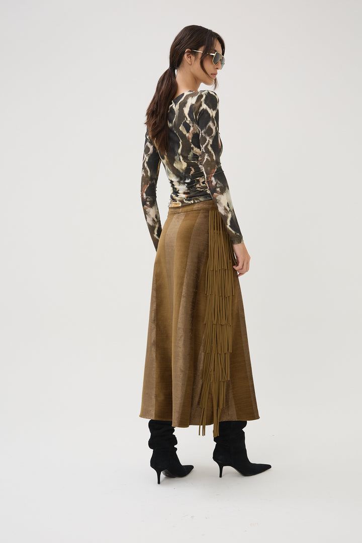 Kurt Sage Midi Skirt - Army