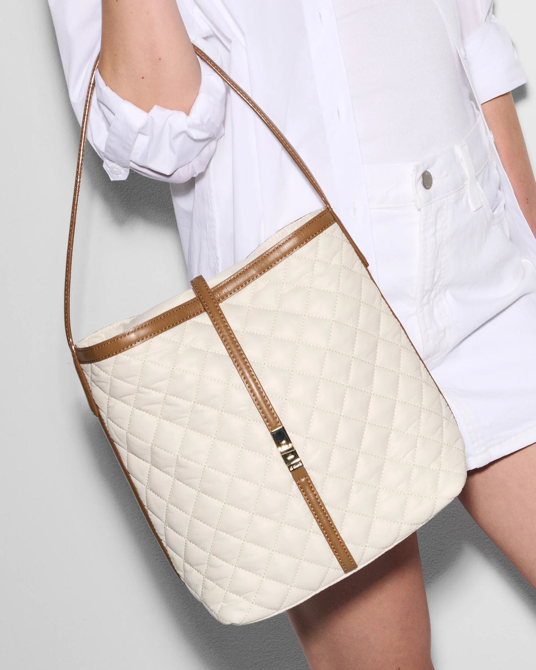 Small Astor Hobo - Sandshell with Brown