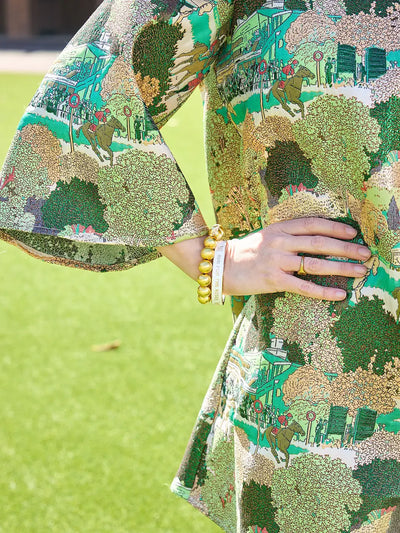 Derby Dress - Green and Gold
