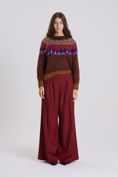 Brookside Creek Sweater - Brick