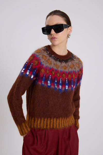 Brookside Creek Sweater - Brick