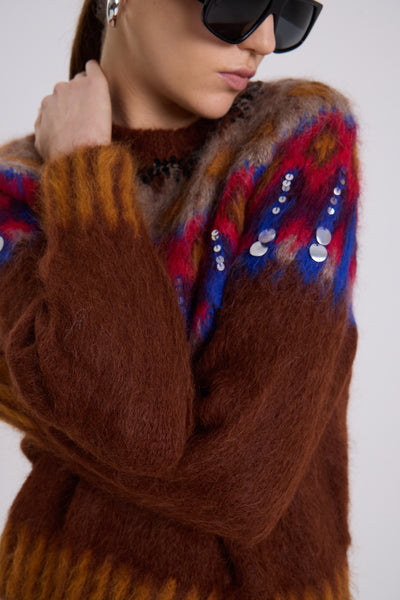 Brookside Creek Sweater - Brick