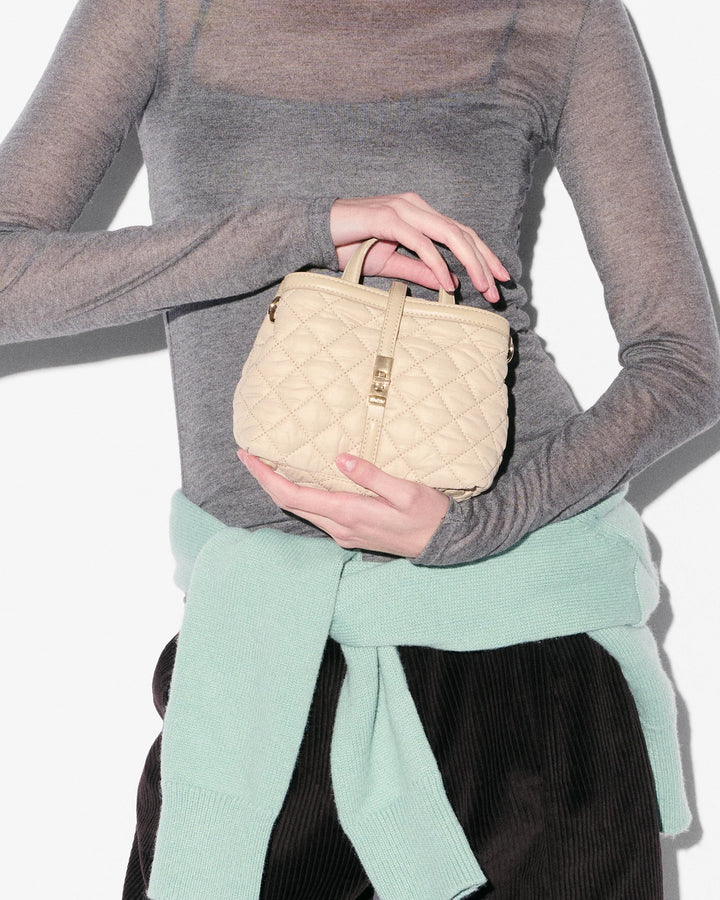 Mini Astor Top Handle - Buff