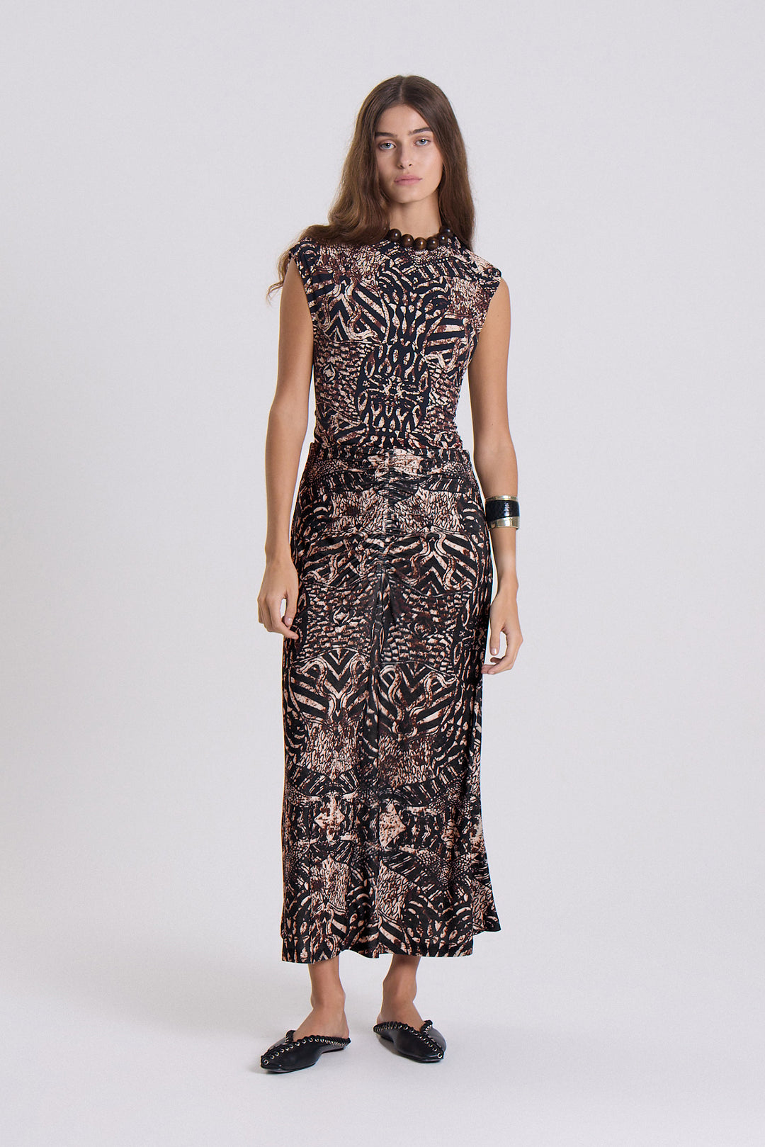 Lincoln Anna Midi Skirt - Brown