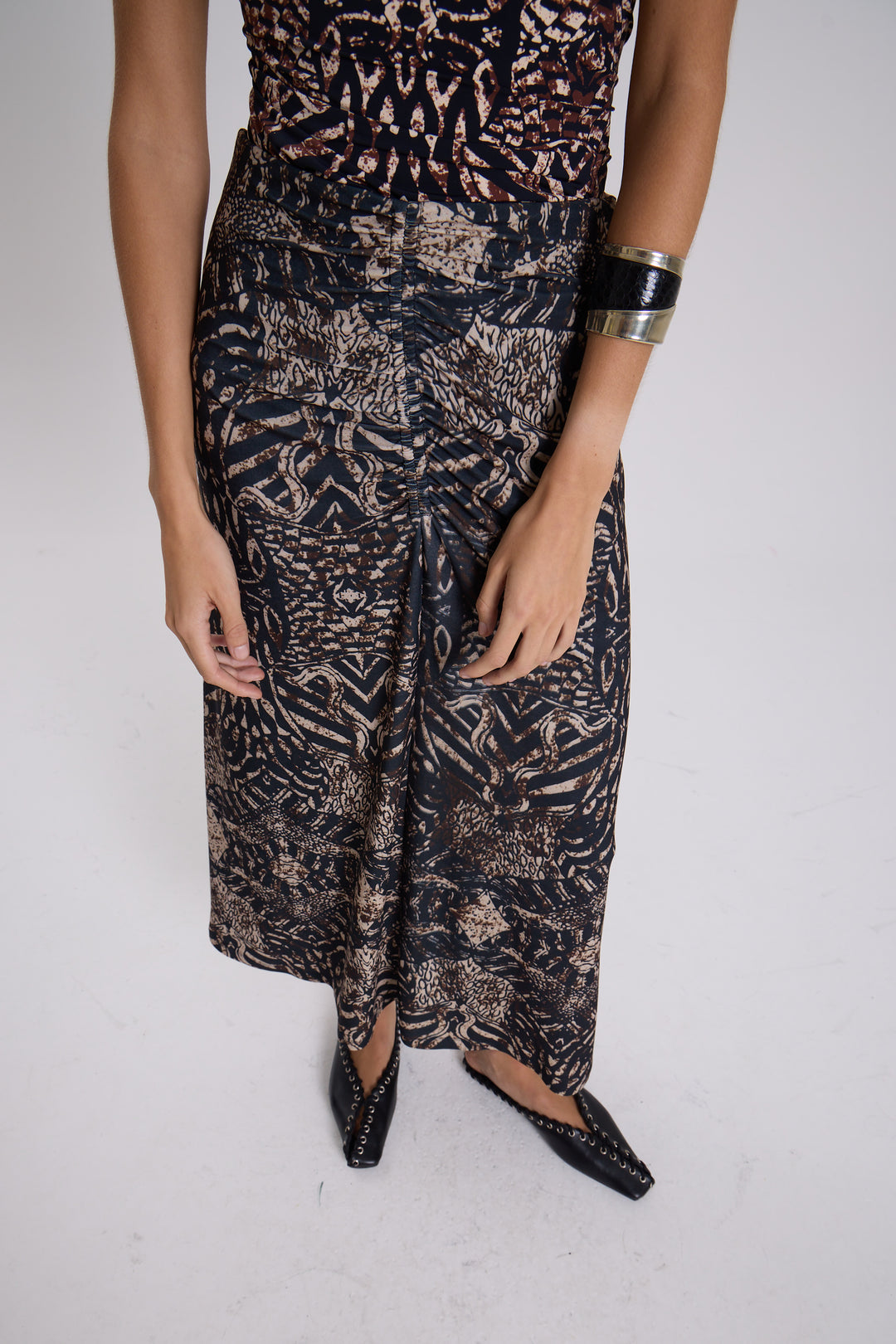 Lincoln Anna Midi Skirt - Brown