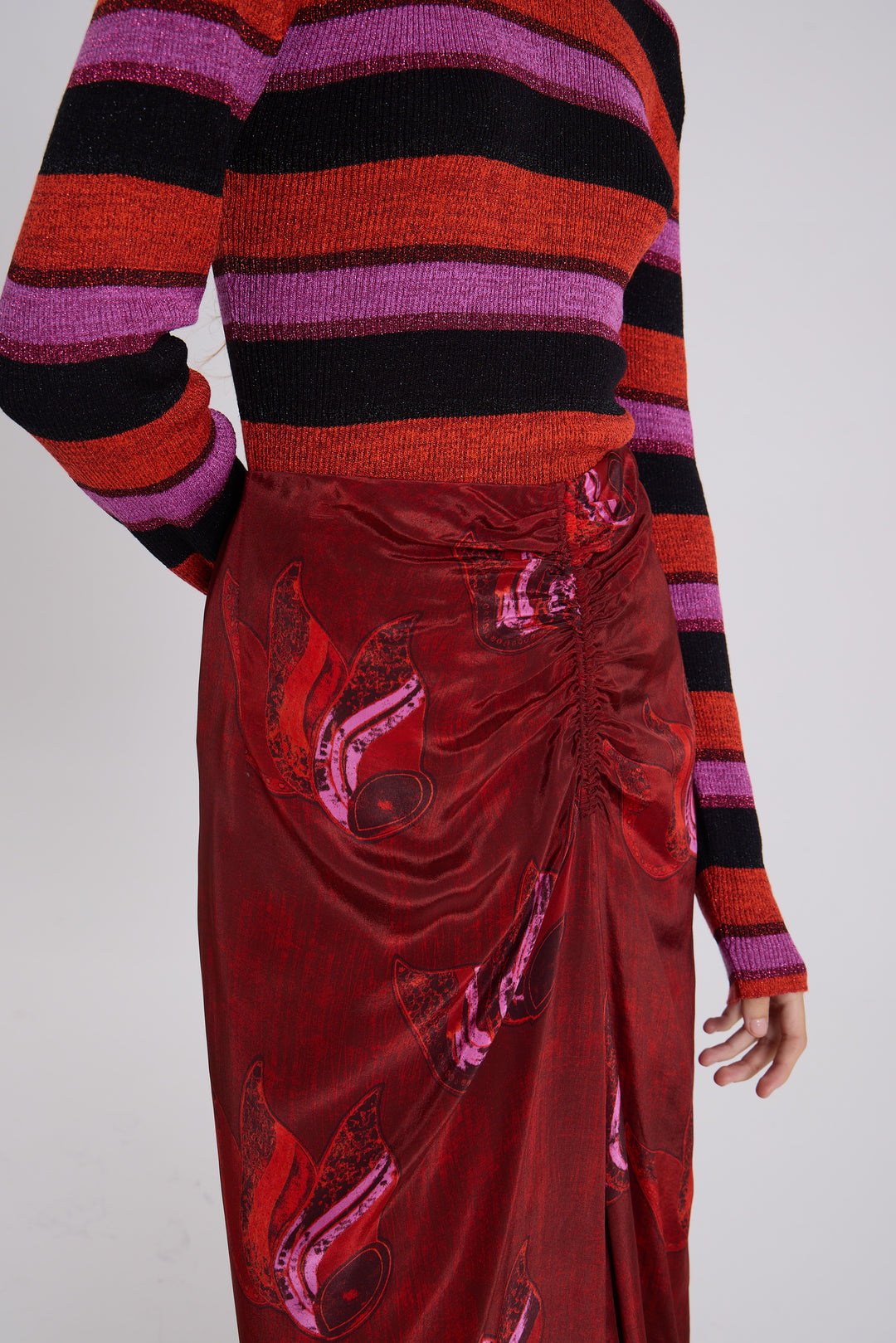 Melrose Bonny Midi Skirt - Red