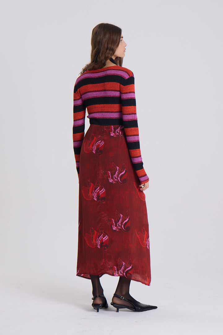 Melrose Bonny Midi Skirt - Red